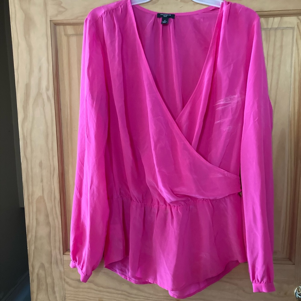 Ann Taylor pink blouse